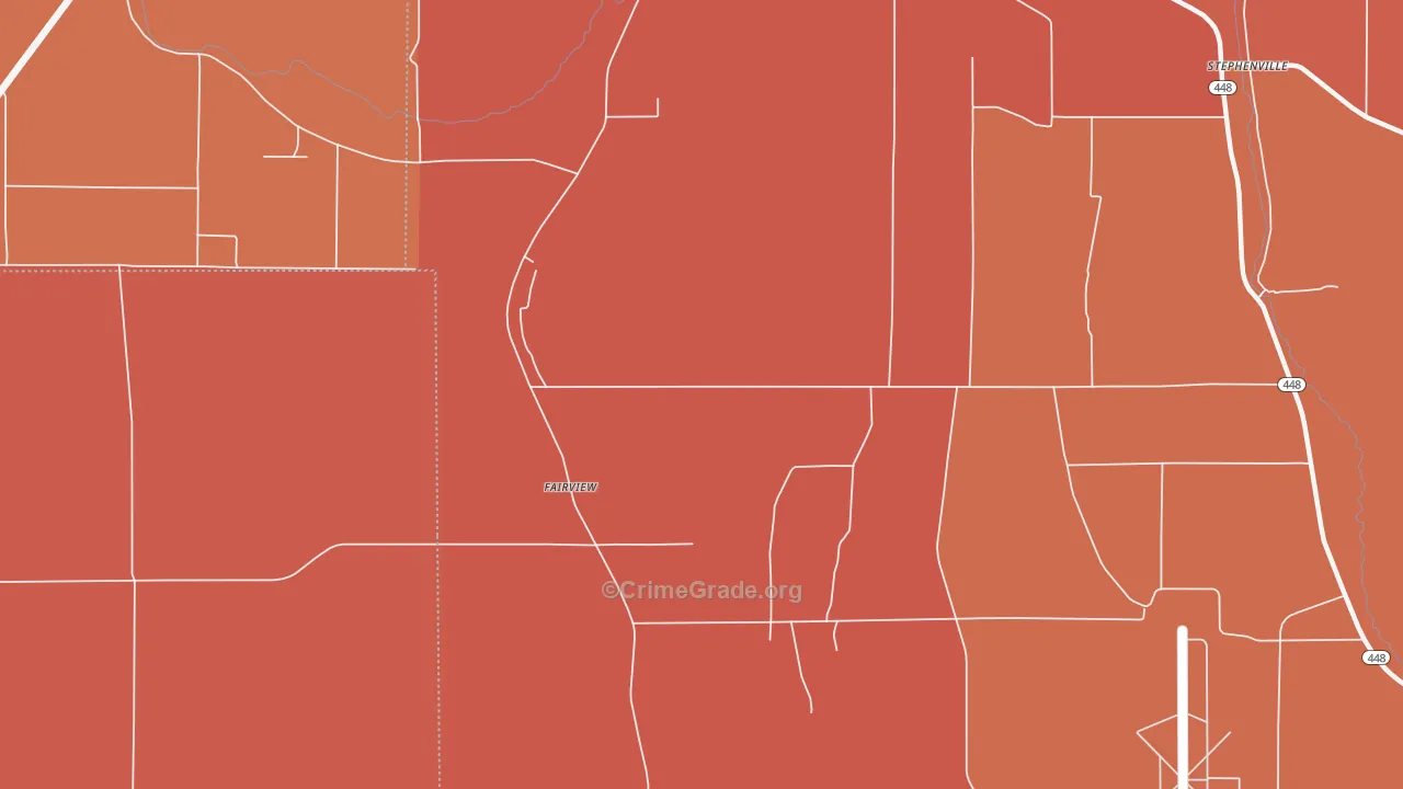 Fairview, MS Map of Vehicle Theft Rates