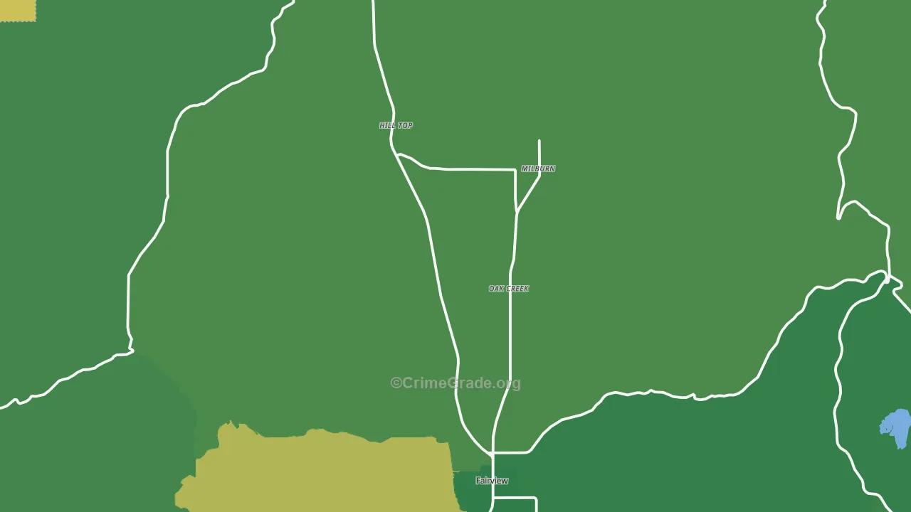 Fairview, UT Map of Vehicle Theft Rates