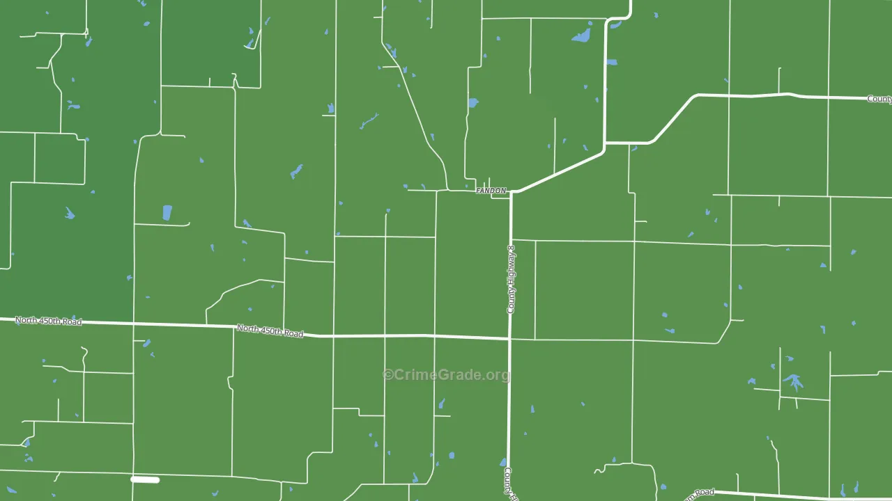 Fandon, IL Map of Vehicle Theft Rates
