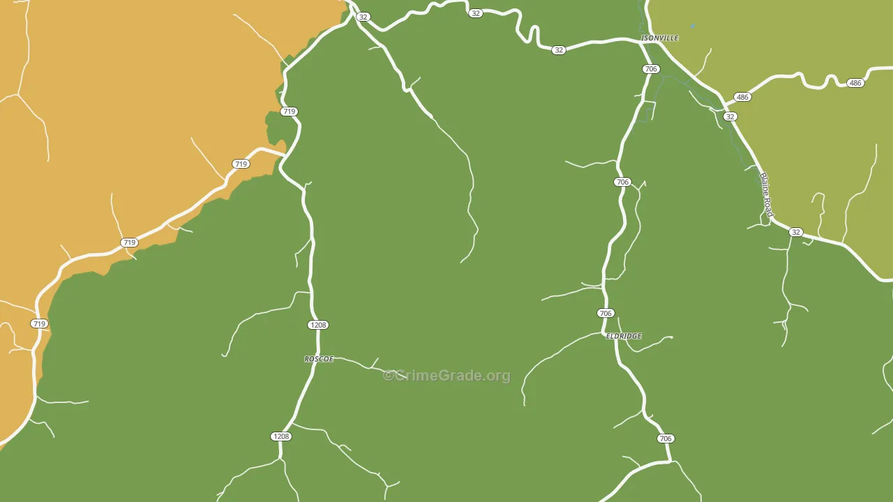 Fannin, KY Map of Vehicle Theft Rates
