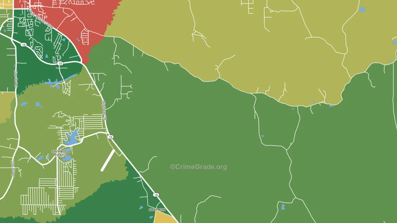 Fannin, MS Map of Vehicle Theft Rates
