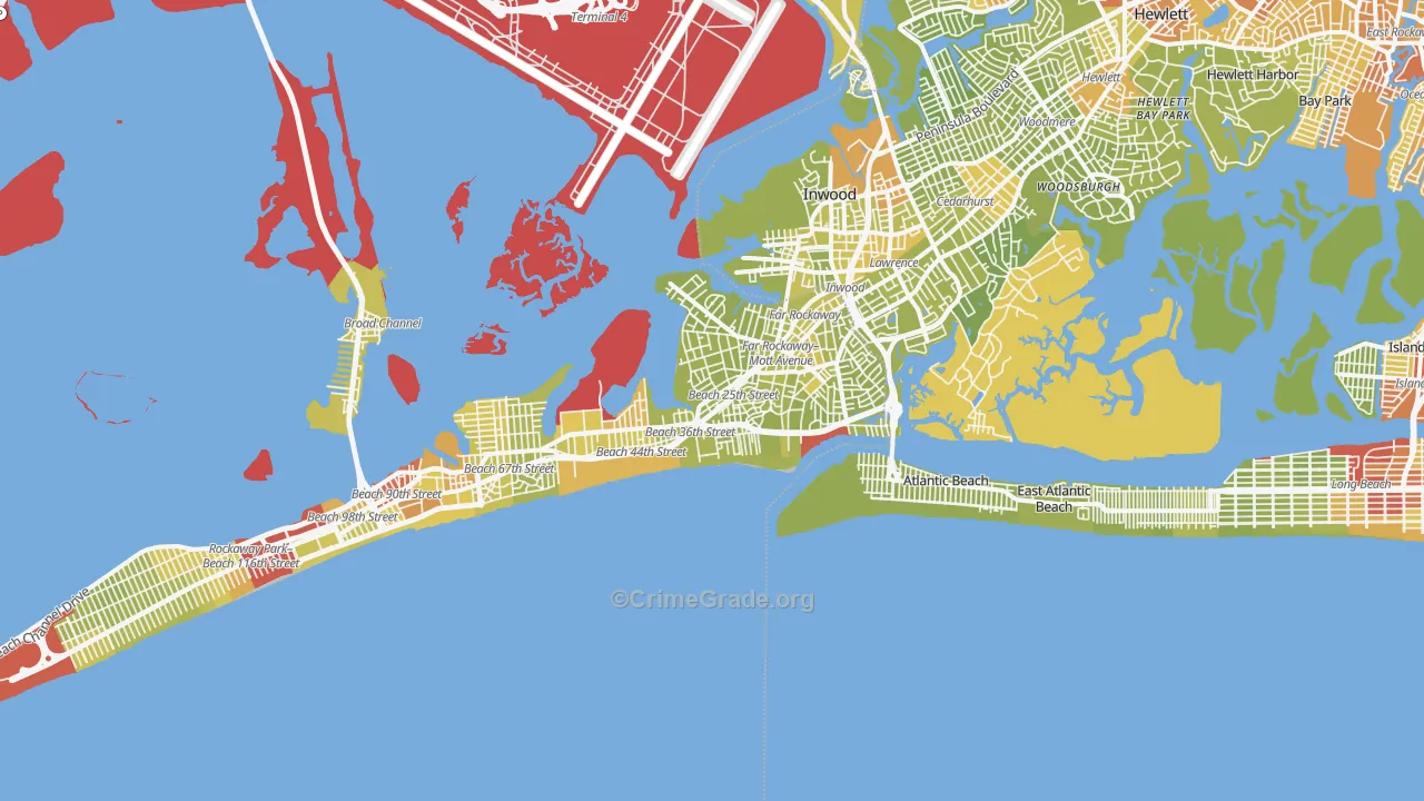 Far Rockaway, Queens, NY Map of Vehicle Theft Rates