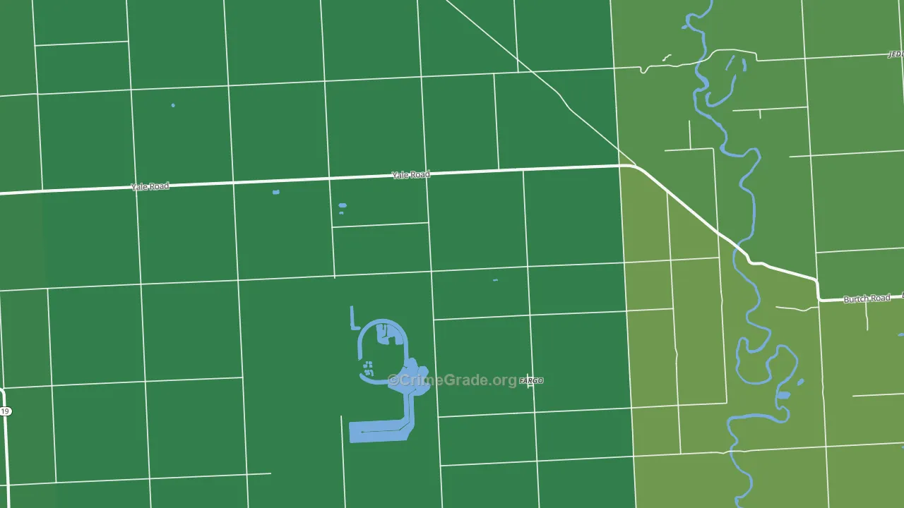 Fargo, MI Map of Vehicle Theft Rates