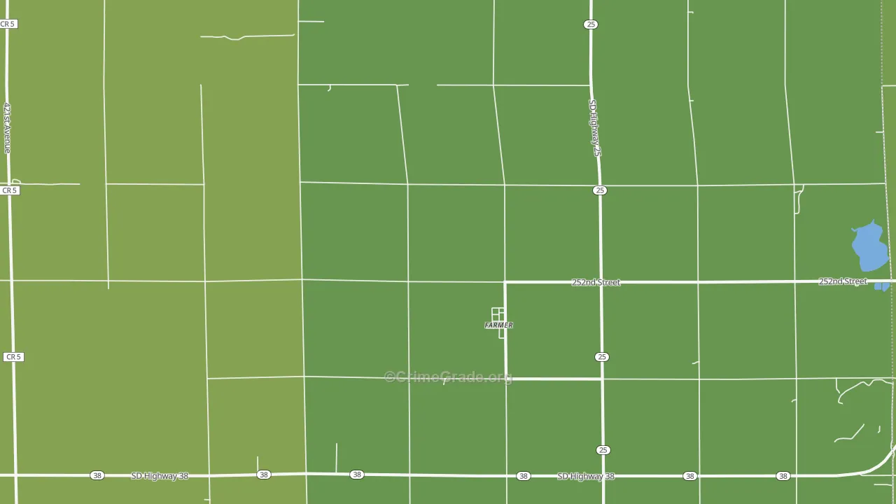 Farmer, SD Map of Vehicle Theft Rates