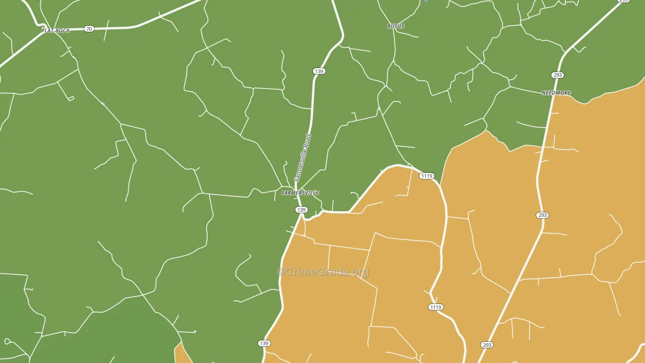 Farmersville, KY Map of Vehicle Theft Rates