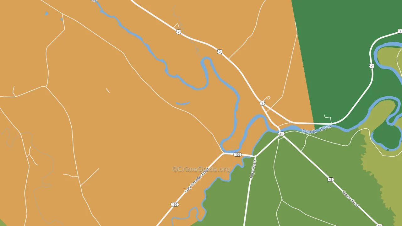 Farmington Falls, ME Map of Vehicle Theft Rates