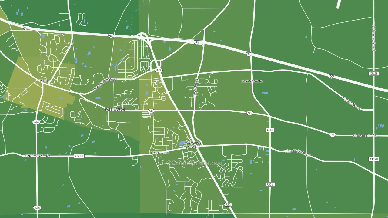 Farmington, NY Map of Vehicle Theft Rates