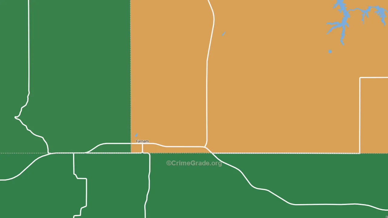 Farnam, NE Map of Vehicle Theft Rates