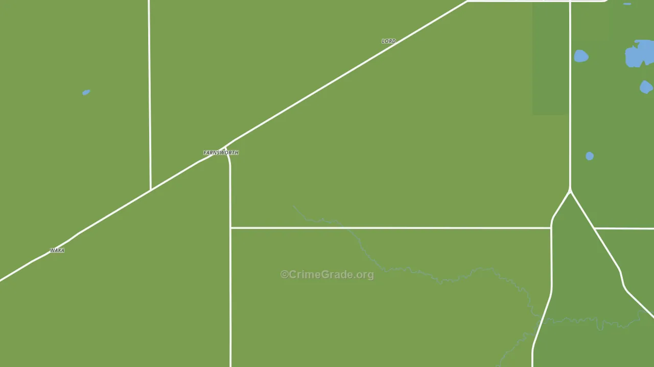 Farnsworth, TX Map of Vehicle Theft Rates