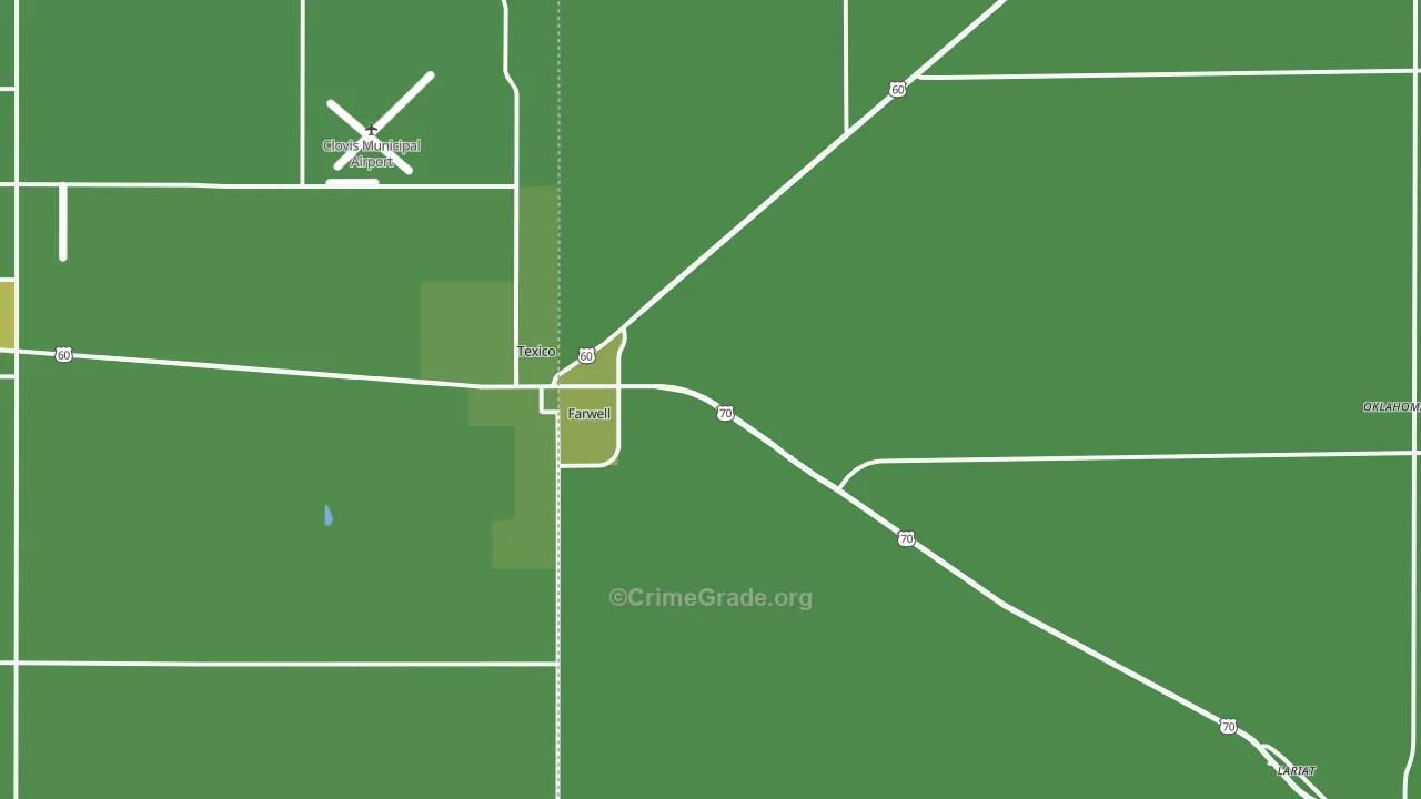 Farwell, TX Map of Vehicle Theft Rates