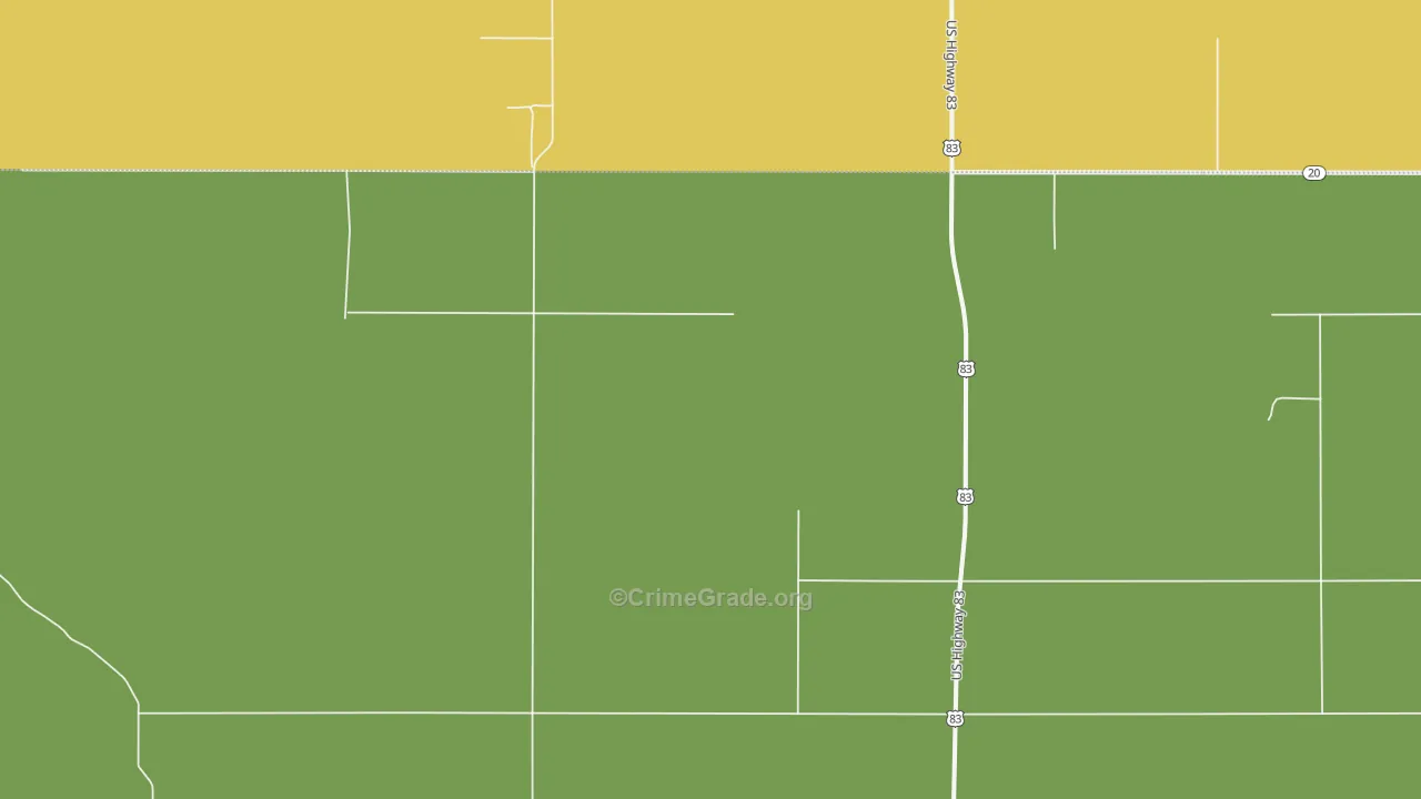 Fayette, SD Map of Vehicle Theft Rates