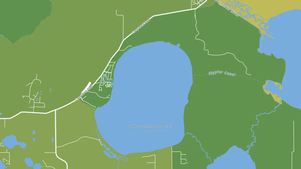 Fedhaven, FL Map of Vehicle Theft Rates