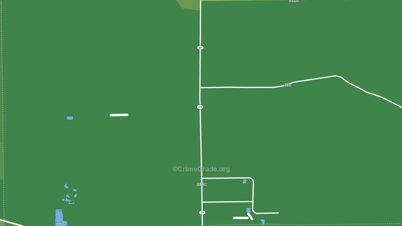 Felda, FL Map of Vehicle Theft Rates