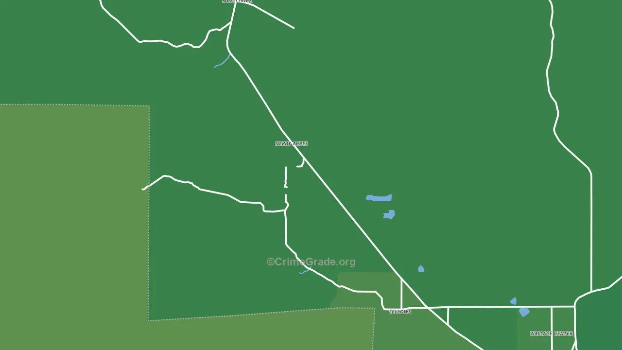 Fellows, CA Map of Vehicle Theft Rates