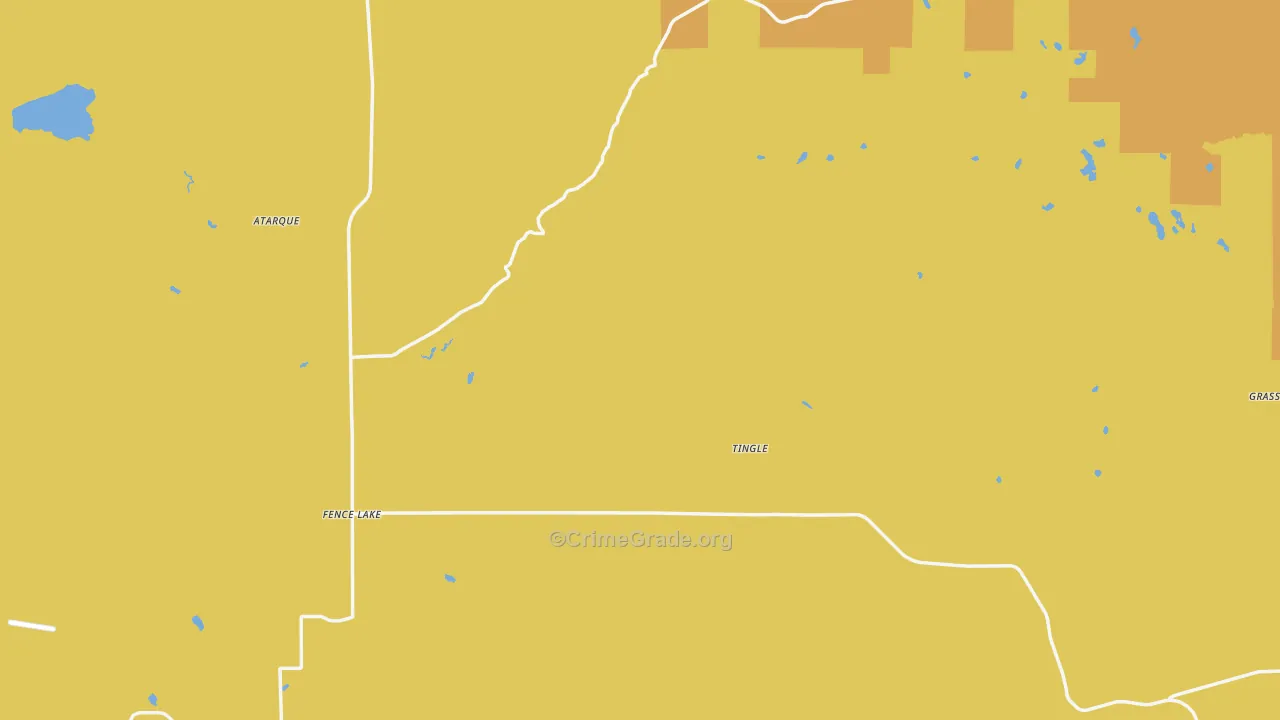 Fence Lake, NM Map of Vehicle Theft Rates