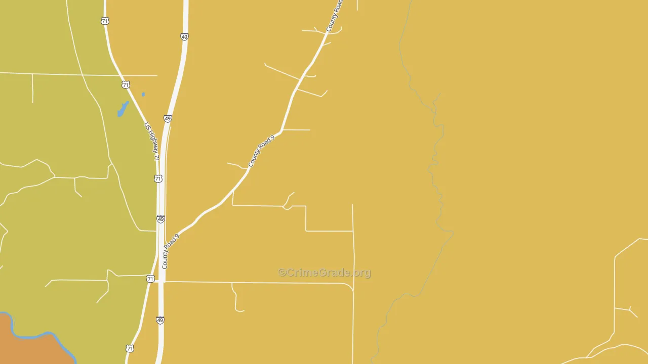 Ferguson Crossroads, AR Map of Vehicle Theft Rates