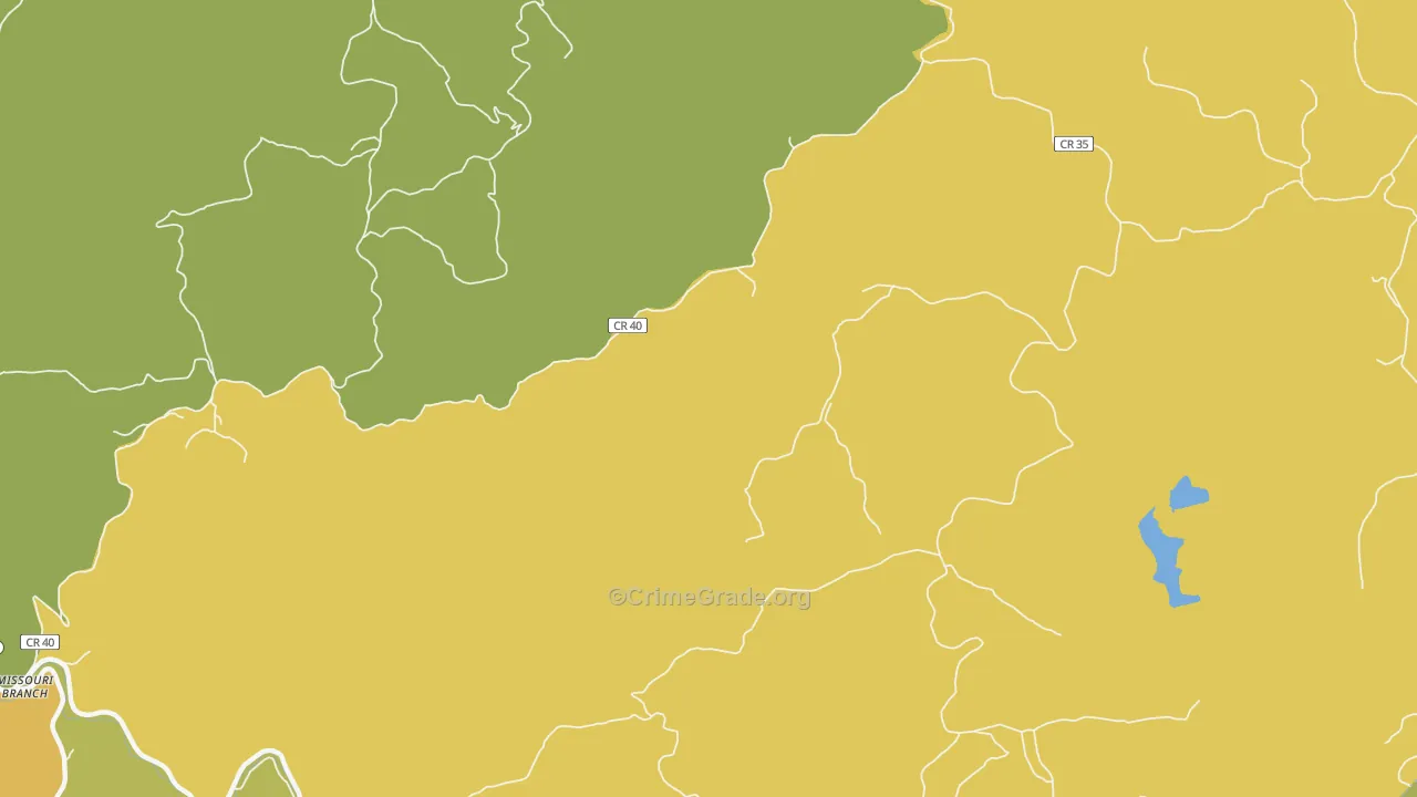 Ferguson, WV Map of Vehicle Theft Rates