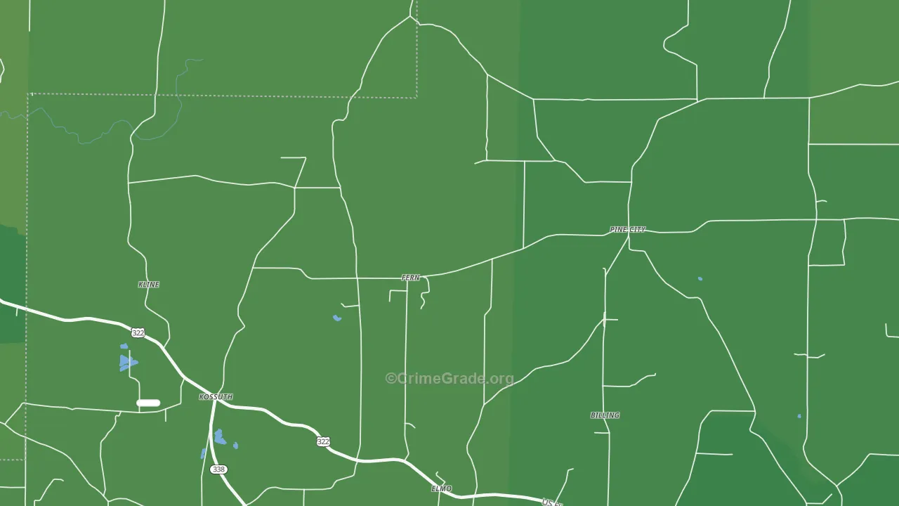 Fern, PA Map of Vehicle Theft Rates