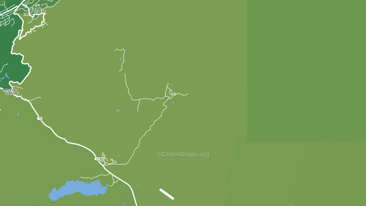Fern Valley, CA Map of Vehicle Theft Rates