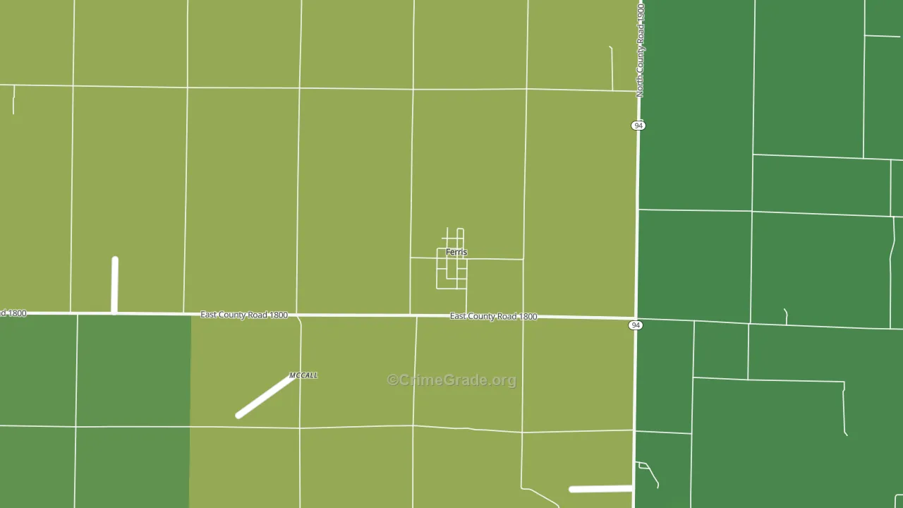 Ferris, IL Map of Vehicle Theft Rates