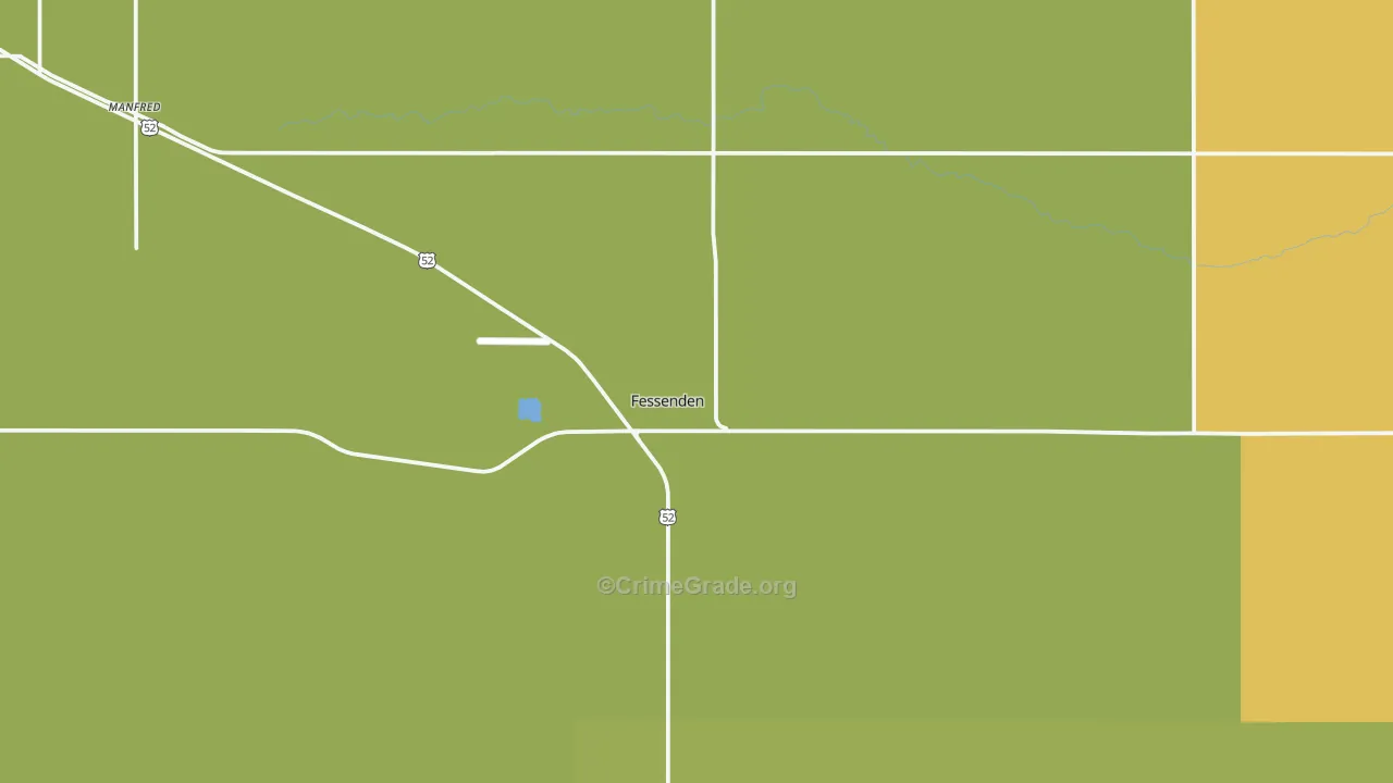Fessenden, ND Map of Vehicle Theft Rates