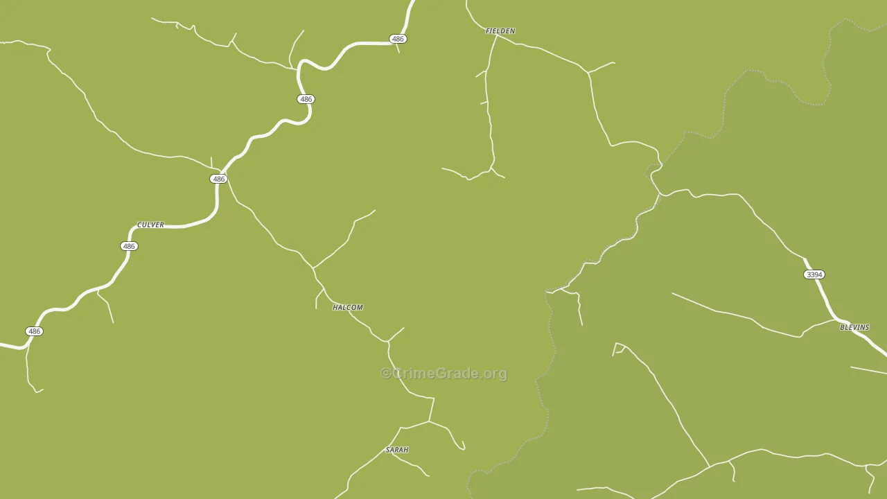 Fielden, KY Map of Vehicle Theft Rates