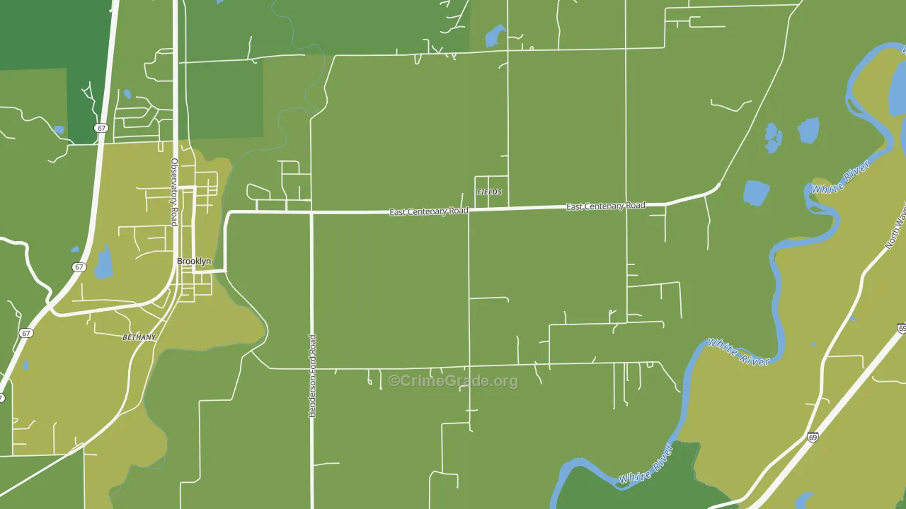 Fields, IN Map of Vehicle Theft Rates