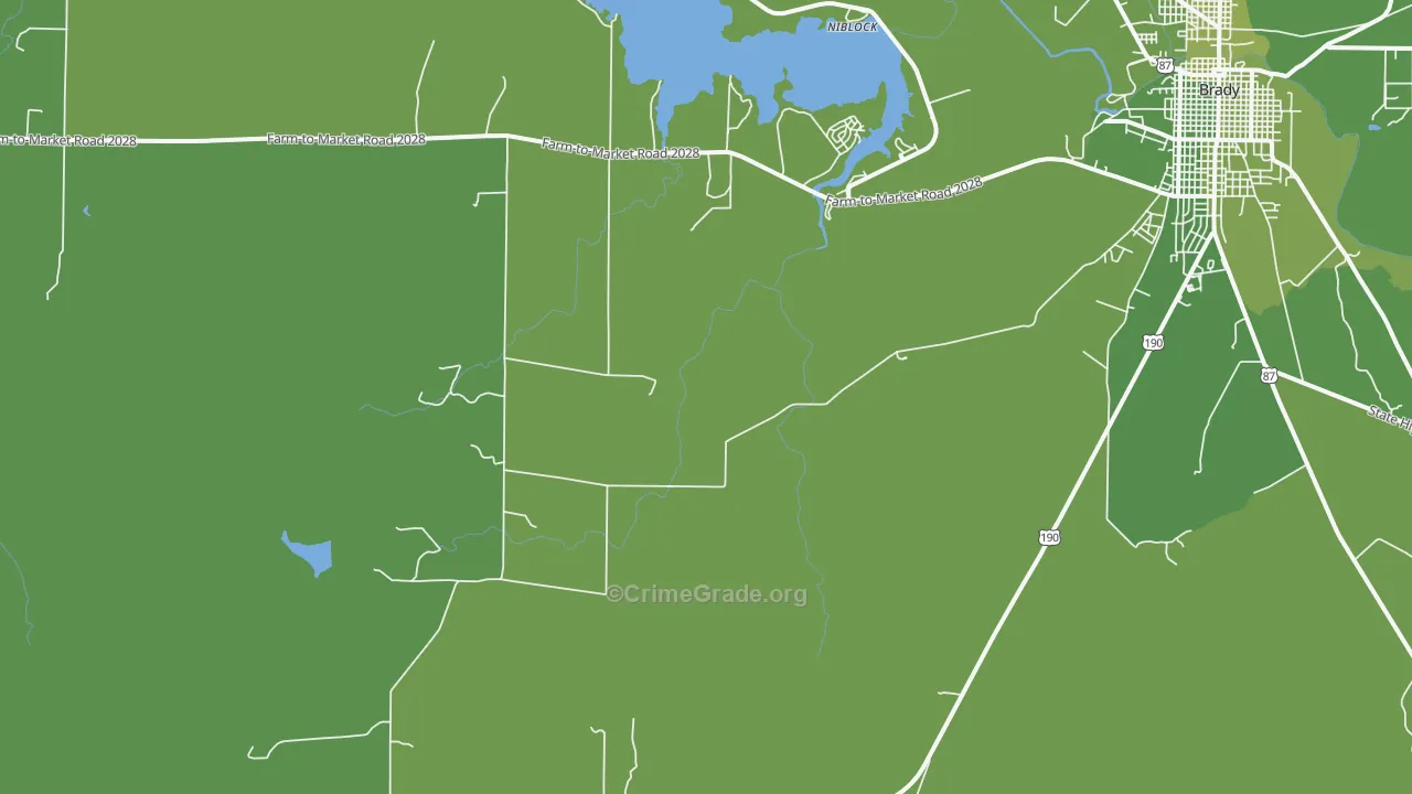 Fife, TX Map of Vehicle Theft Rates