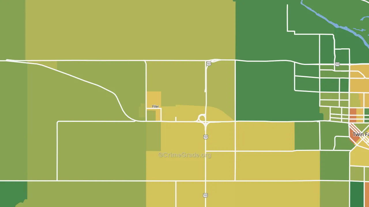 Filer, ID Map of Vehicle Theft Rates