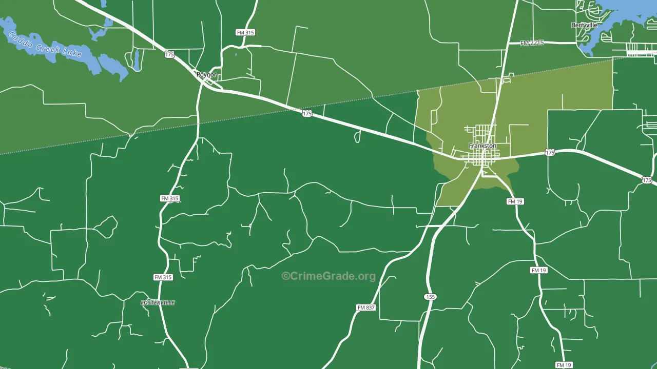 Fincastle, TX Map of Vehicle Theft Rates