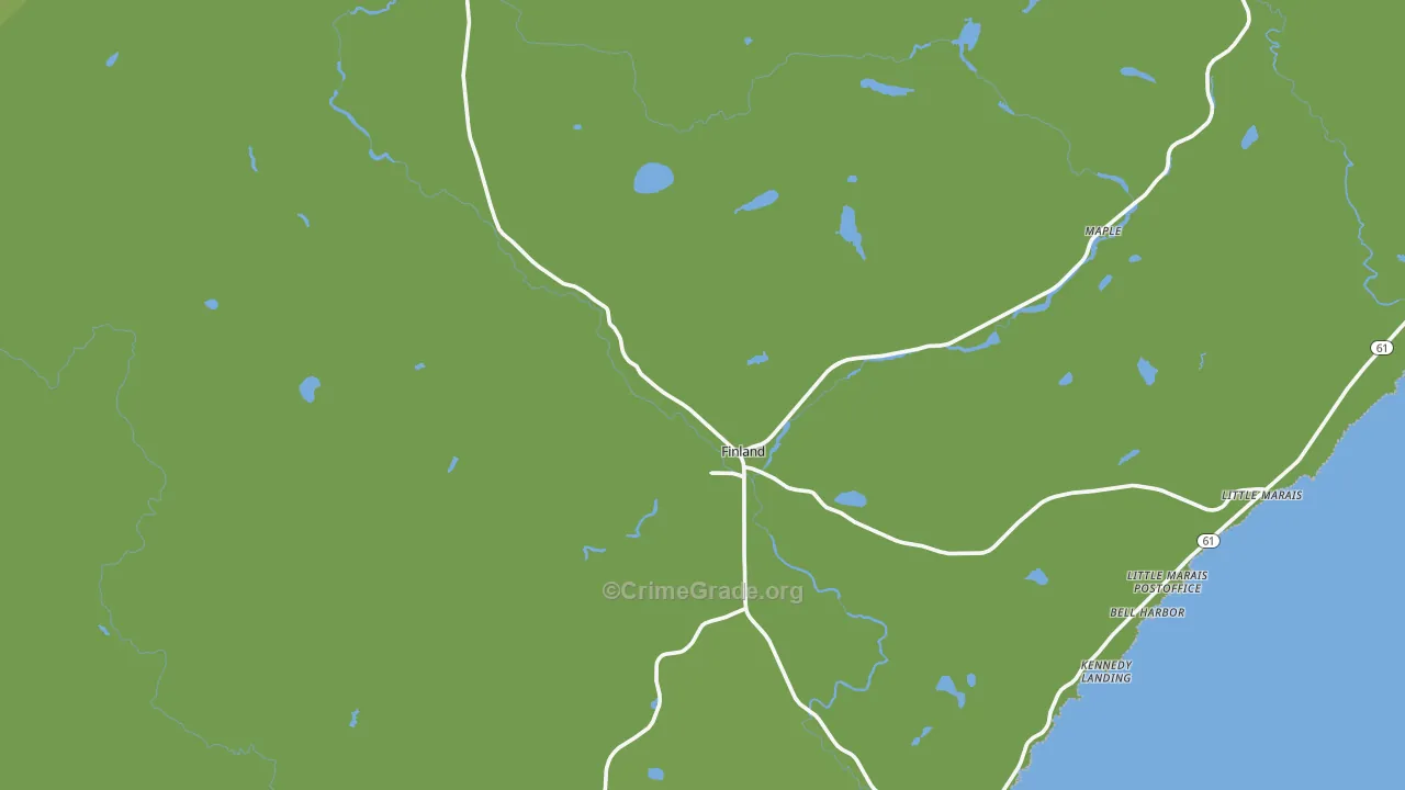 Finland, MN Map of Vehicle Theft Rates