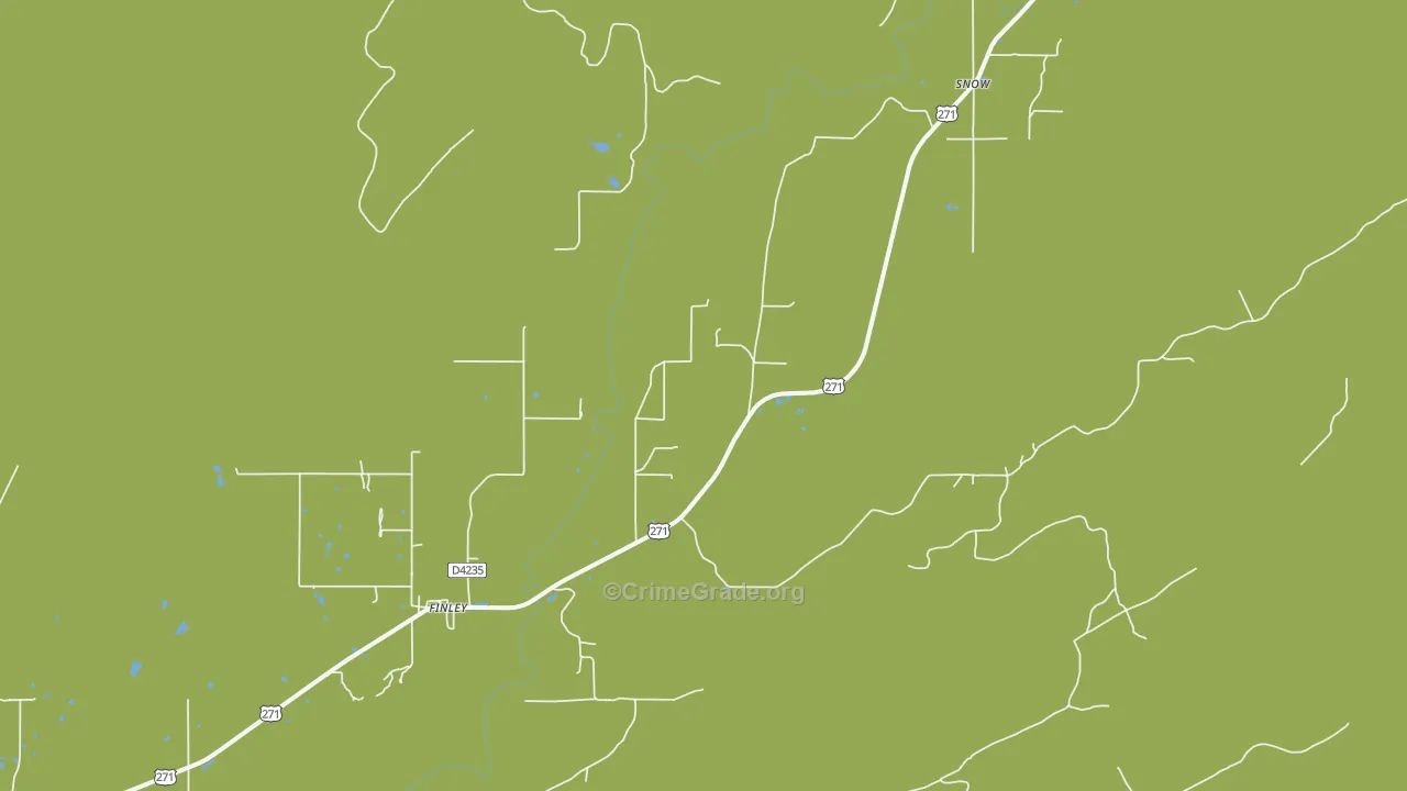 Finley, OK Map of Vehicle Theft Rates