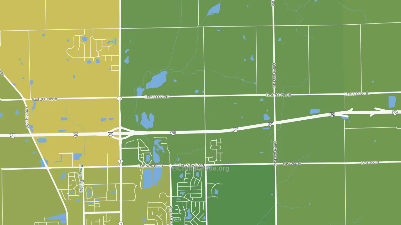 Finly, IN Map of Vehicle Theft Rates