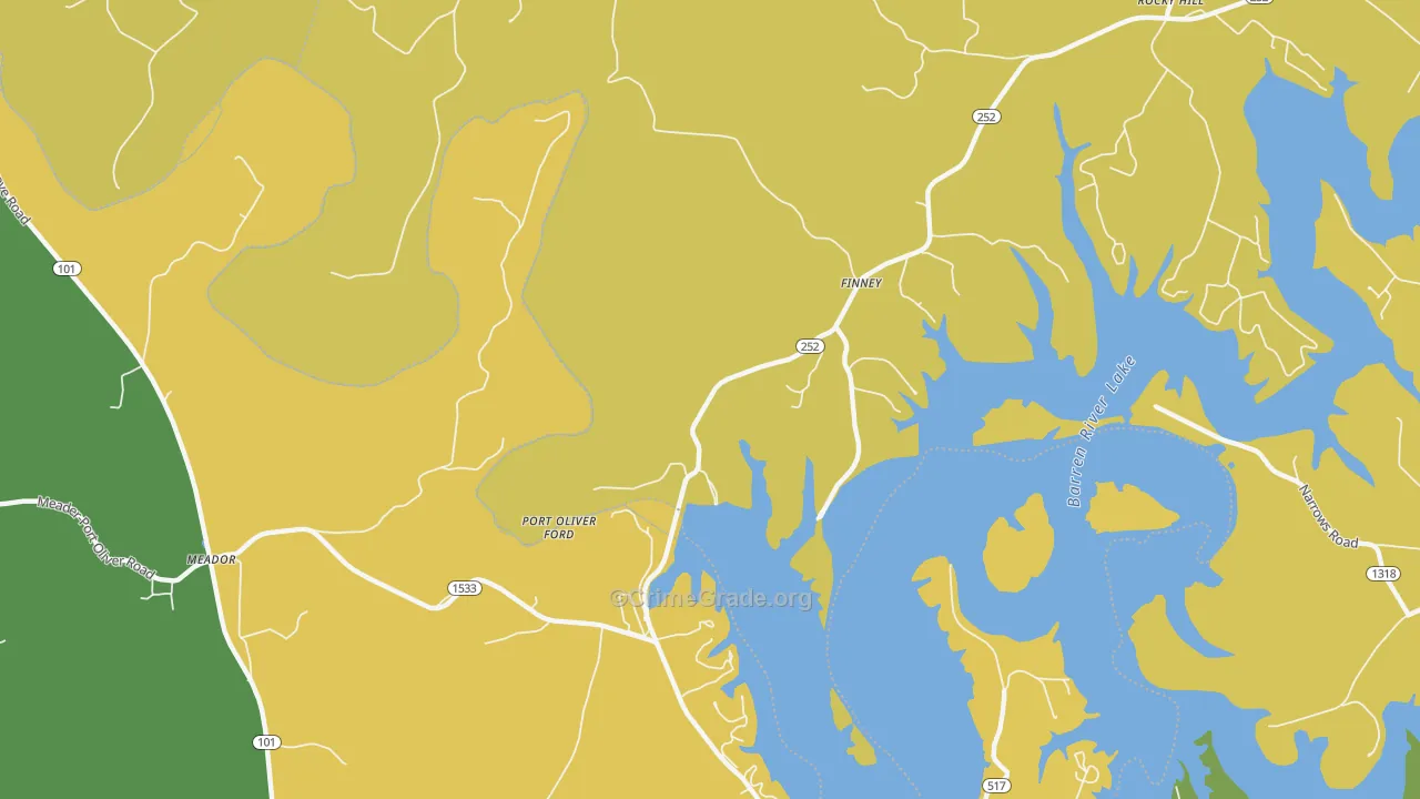 Finney, KY Map of Vehicle Theft Rates