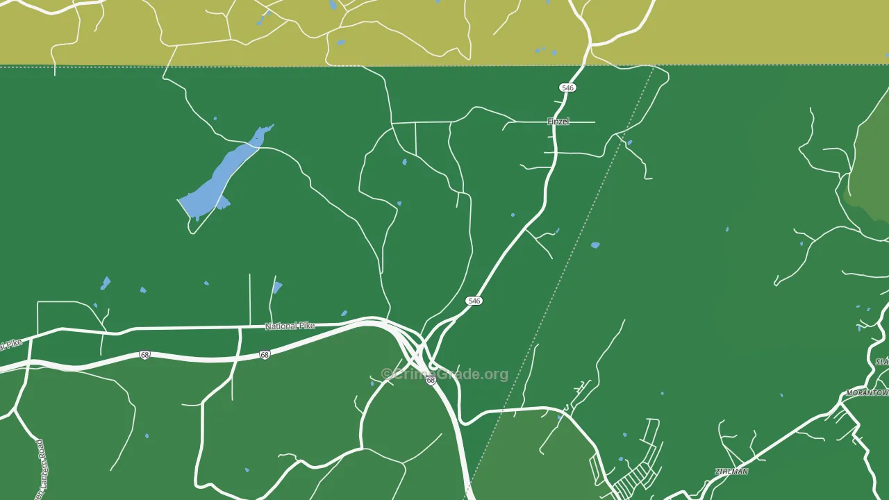 Finzel, MD Map of Vehicle Theft Rates