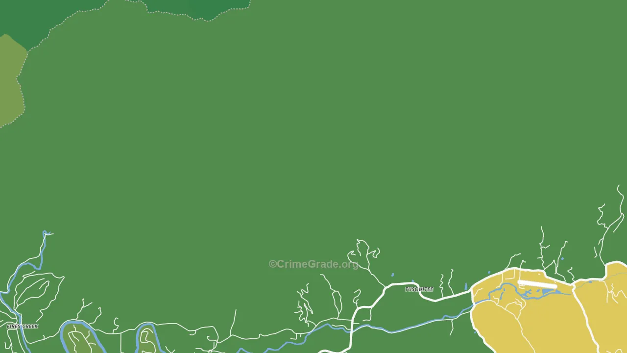 Fires Creek, NC Map of Vehicle Theft Rates