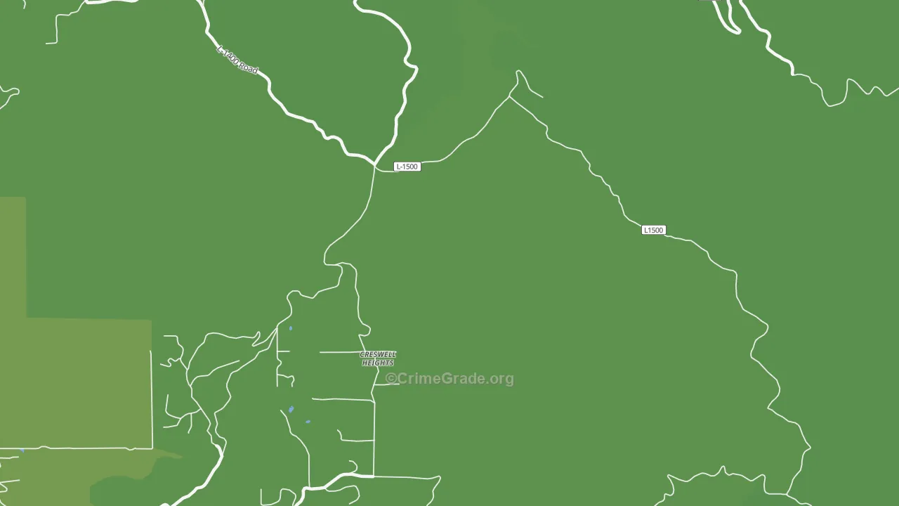 Fisher, WA Map of Vehicle Theft Rates