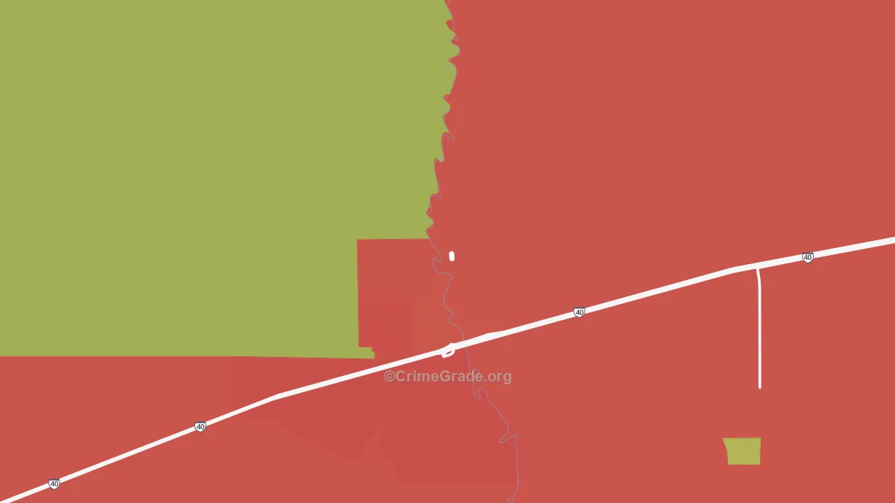 Five Points, NM Map of Vehicle Theft Rates