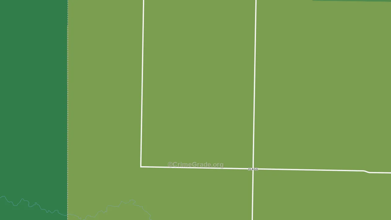 Flagg, TX Map of Vehicle Theft Rates