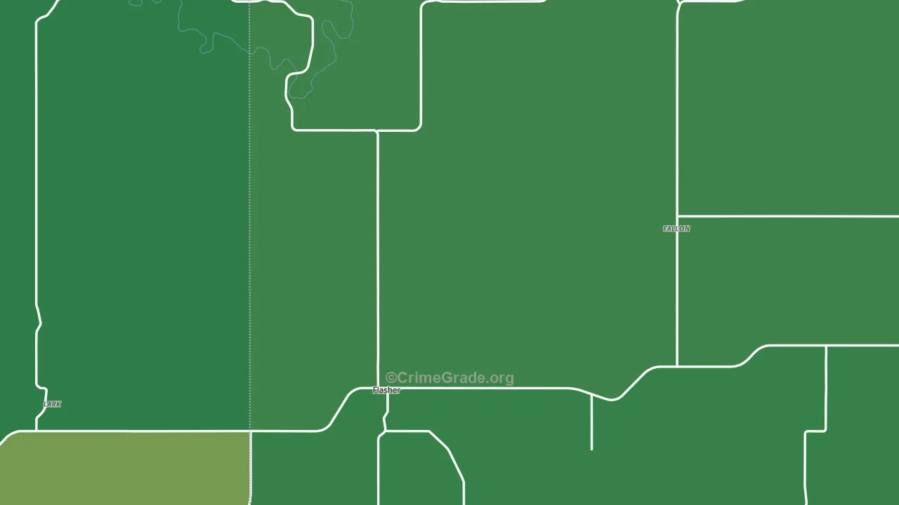 Flasher, ND Map of Vehicle Theft Rates
