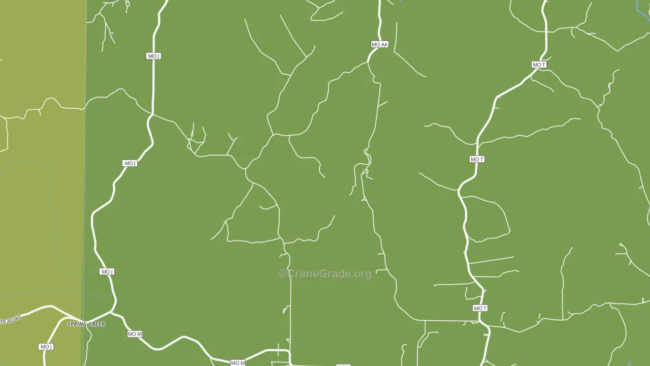 Flat, MO Map of Vehicle Theft Rates