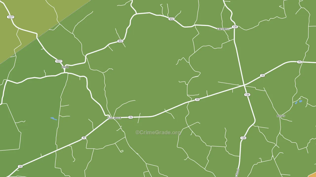Flat Rock, KY Map of Vehicle Theft Rates