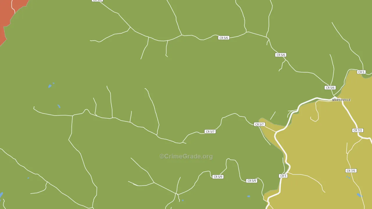Flinderation, WV Map of Vehicle Theft Rates