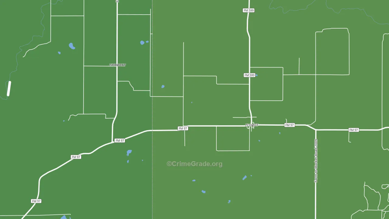 Flomot, TX Map of Vehicle Theft Rates