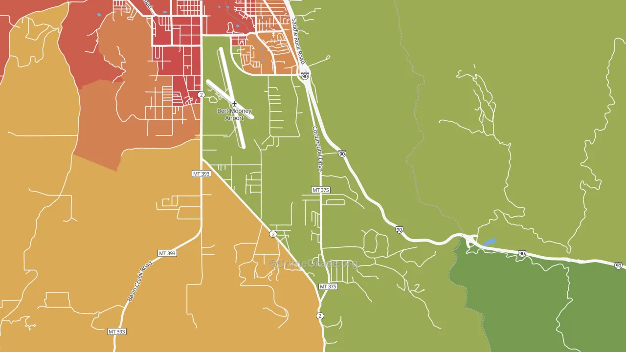 Floral Park, MT Map of Vehicle Theft Rates