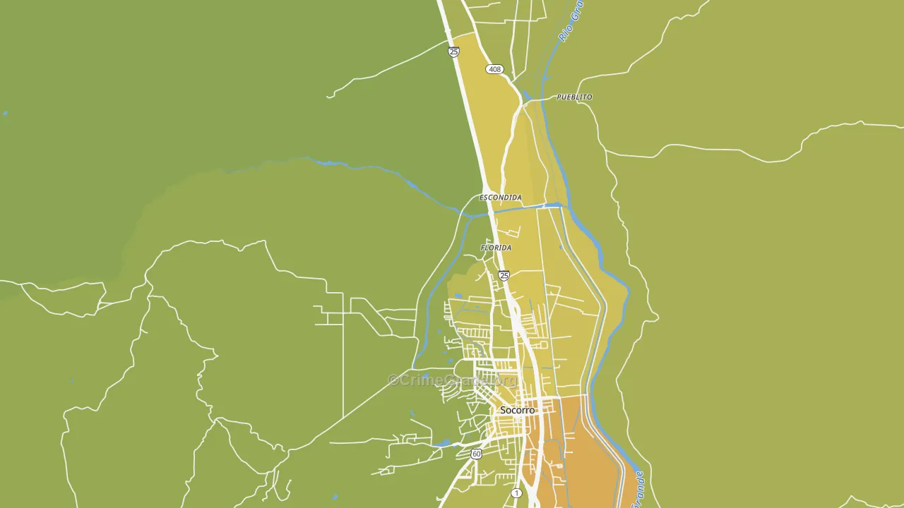 Florida, NM Map of Vehicle Theft Rates