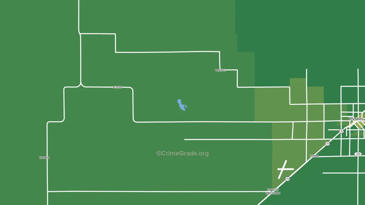 Floyd, NM Map of Vehicle Theft Rates
