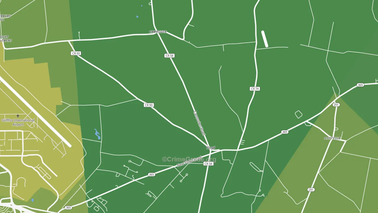 Floyd, NY Map of Vehicle Theft Rates