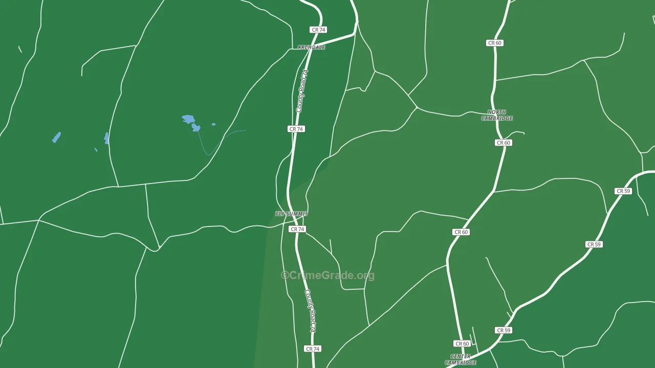 Fly Summit, NY Map of Vehicle Theft Rates