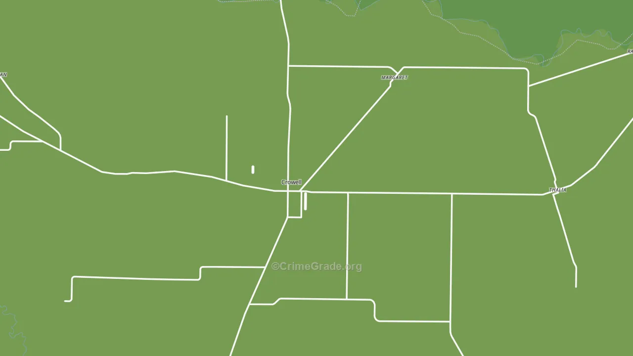 Foard County, TX Map of Vehicle Theft Rates